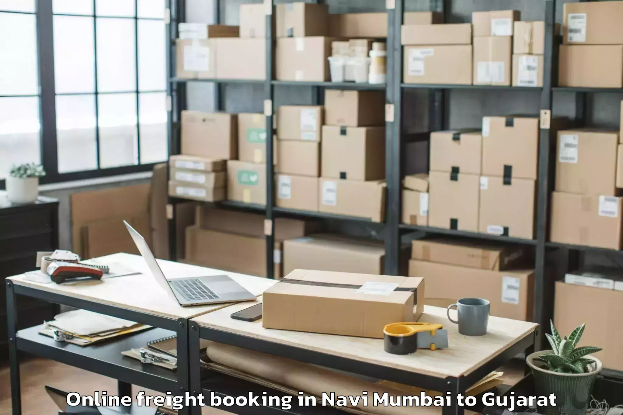 Top Navi Mumbai to Kheralu Online Freight Booking Available